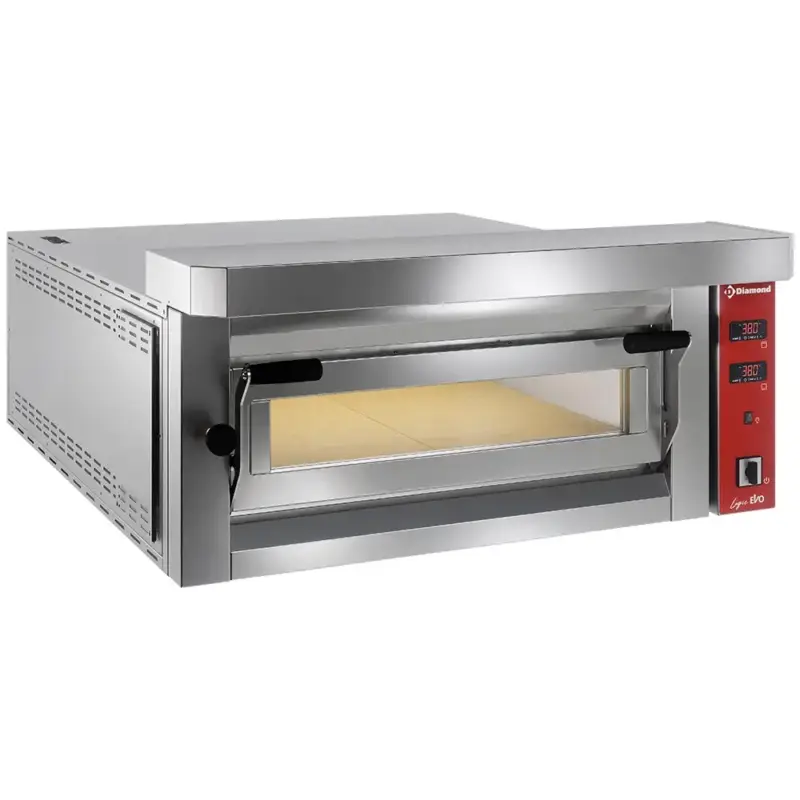 Pizzaoven | Elektrisch | 6x Ø35cm | ≤400°C | 10.2kW (400V) | Stapelbaar | 1060x1240x400(h)mm Voordeelprijs