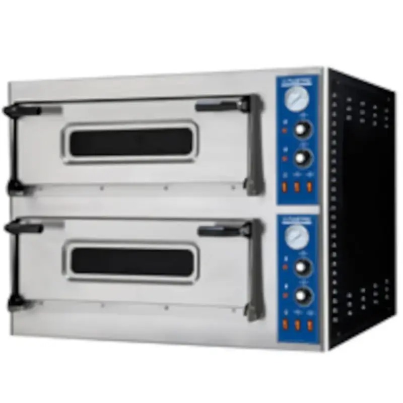 Pizzaoven | GO LINE | Elektrisch | 9+9x Ø35cm | 50°C/450°C | 26.4kW (400V) | Stapelbaar | 1360x1315x745(h)mm Laatste Versie