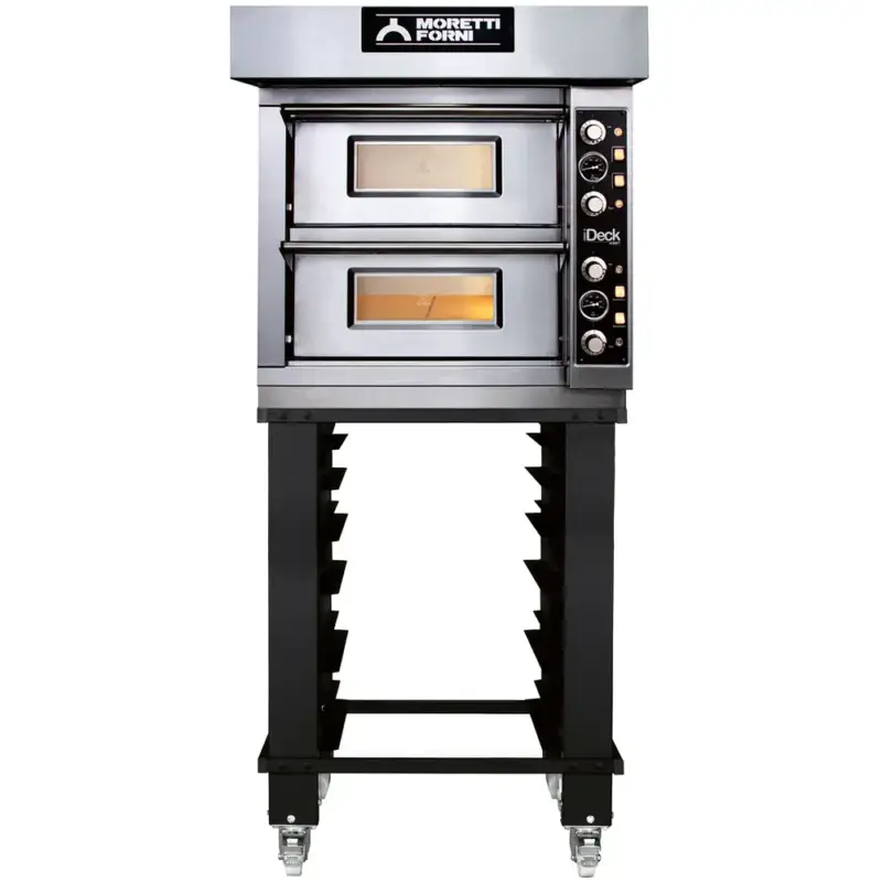 Weekendaanbieding Pizzaoven | iDeck 60.60 | Elektrisch | 4+4x Ø30cm | 50°C/380°C | 8.4kW (400V) | Stapelbaar | 850x991x660(h)mm