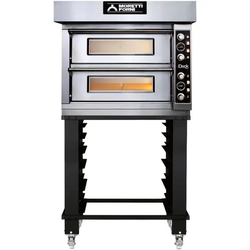 Pizzaoven | iDeck 72.72 | Elektrisch | 4+4x Ø35cm | 50°C/380°C | 12kW (400V) | Stapelbaar | 988x1152x660(h)mm Tijdelijk Beschikbaar