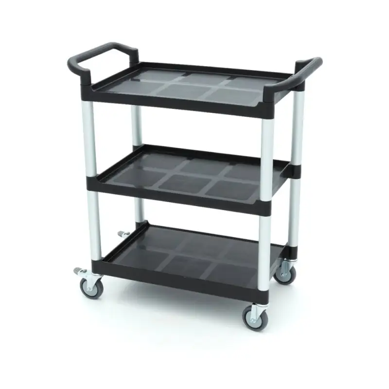 Favoriet Serveerwagen | Aluminium/Kunststof | Aluminium constructie | Drie kunststof werkbladen | 865x425x930(h)mm