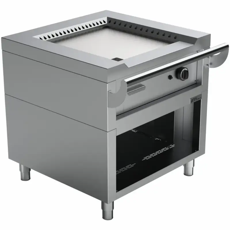 Koop Online Teppanyaki Grillplaat | Gas | Met Onderkast | 1 Brander | 9.2kW | 800x770x850(h)mm