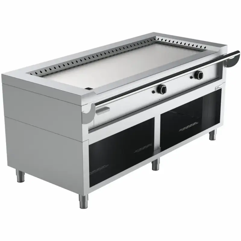 Goedkoop Teppanyaki Grillplaat | Gas | Met Onderkast | 17kW | 2 Branders | 1740x770x850(h)mm