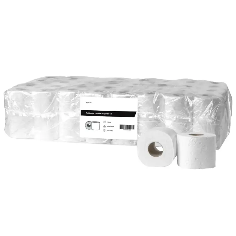 Toiletpapier Standaardrol | FSC-Cellulose (3-Laags) | Wit | 250 Vel/Rol | 72 Rollen | Ø110mm Favoriet