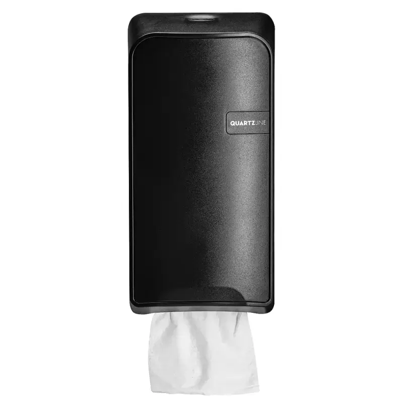 Meest Verkocht Toiletpapierdispenser | QUARTZ BLACK | Kunststof | Multifold Toiletpapier | 140x129x278(h)mm
