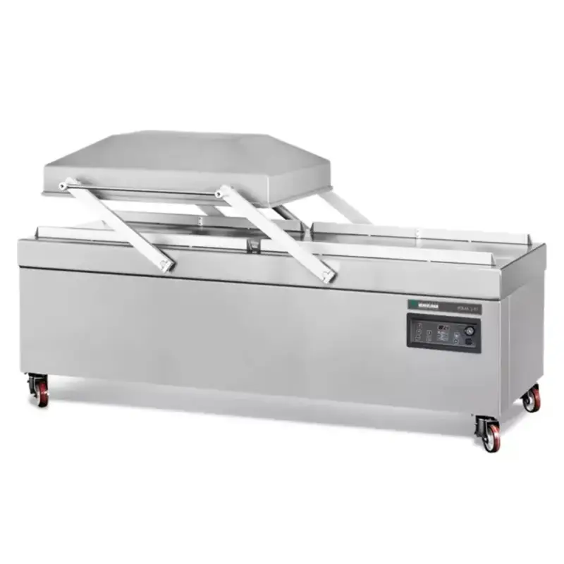 Vacumeermachine | POLAR | Diverse Sealconfiguraties | Sealkamers 2x 1100x730x280mm | Sealtijd 15-40sec | Wielen (Geremd) | 2420x1215x1595(h)mm Direct Beschikbaar