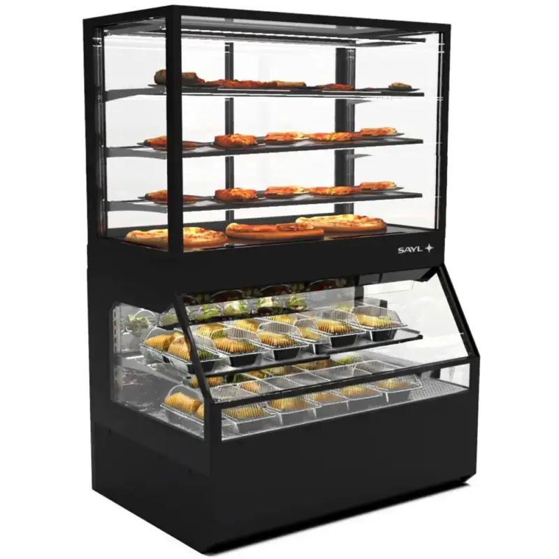 Verwarmd Wandmeubel | INTEGRA COMBI | Zwart | 60°C/70°C | 2 + 4 Niveaus | Zelfbediening (Onder) | 2.2kW (230V) | Touchscreen | 1200x800x1780(h)mm Exclusieve Aanbieding