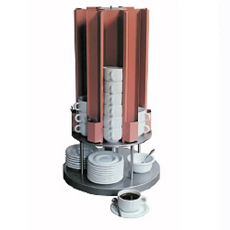 Gereduceerde Prijs Verwarmde Kopjes-Carrousel | 70/88 mm | 6 Schachten | 230V | 400x400x685(h)mm