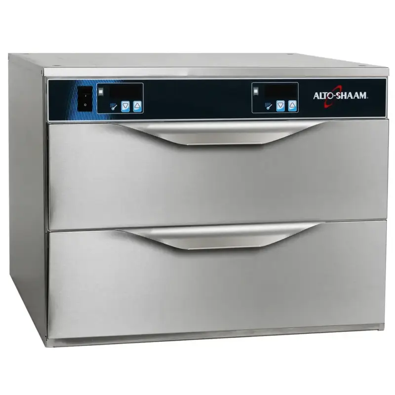 Populair Warmhoudlade | 500-D SERIE | RVS | 2 Laden (1/1 GN) | Onafhankelijk Instelbaar | 16°C/93°C | 0.59kW (230V) | 624x657x491(h)mm