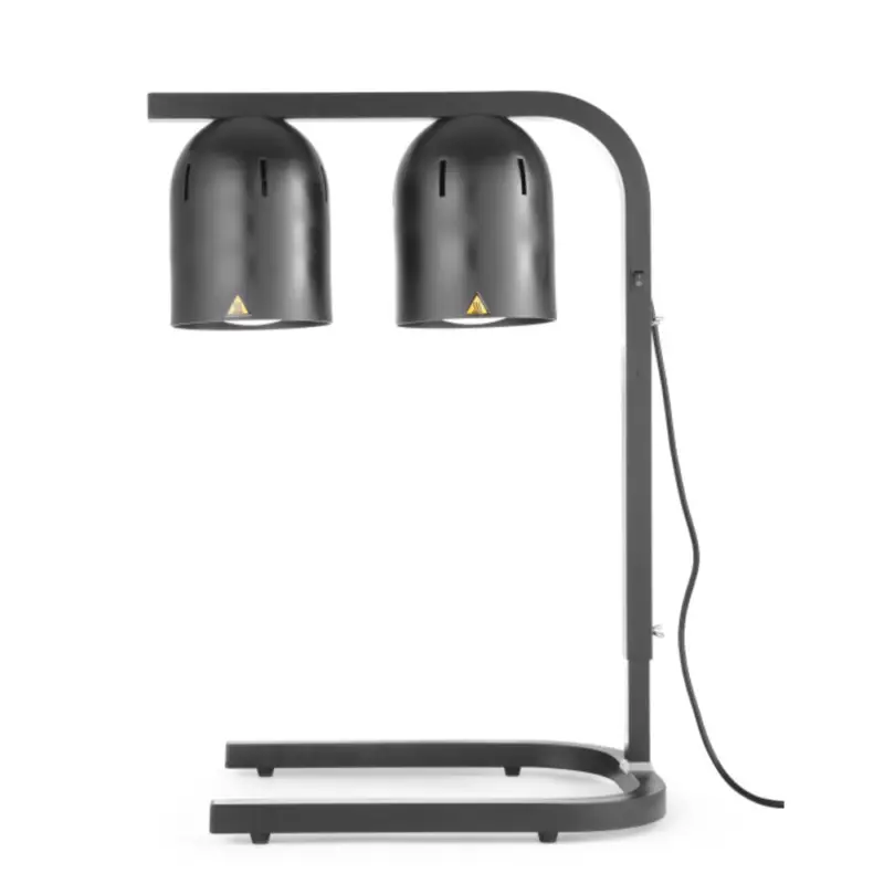 Warmhoudbrug | Zwart | Hoogte Verstelbaar | Infraroodlampen (2x 250W) | 1/1 GN | 453x360x790(h)mm Flitsaanbieding