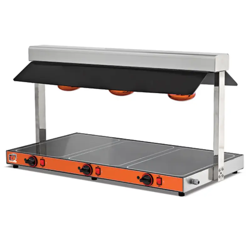 Aanbieding Warmhoudplaat + Infraroodlampen | 3x GN 1/1 | 1.9kW | 1040x570x562(h)mm