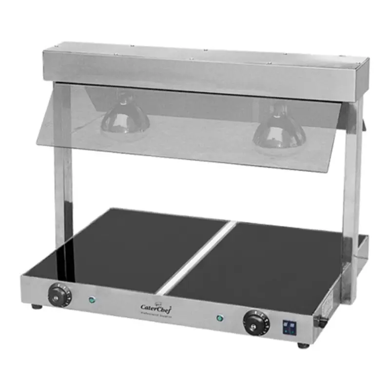 Merkproduct Warmhoudplaat + Infraroodlampen | 2/1 GN | 1,02kW | 731x550x570(h)mm