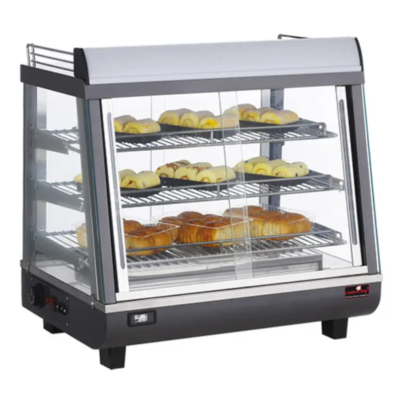 Koop Vandaag Warmhoudvitrine (cap.62x27/31/34cm) | 1kW | bovenruimte geschikt voor opslag bordjes | 675x484x663(h)mm