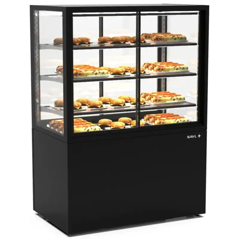 Rechtstreeks Van De Fabrikant Warmhoudvitrine | INTEGRA | Zwart | 60°C/70°C | Geventileerd | 4 Niveaus | Zelfbediening | 1.55kW (230V) | Touchscreen | Wielen (Geremd) | 1000x600x1400(h)mm