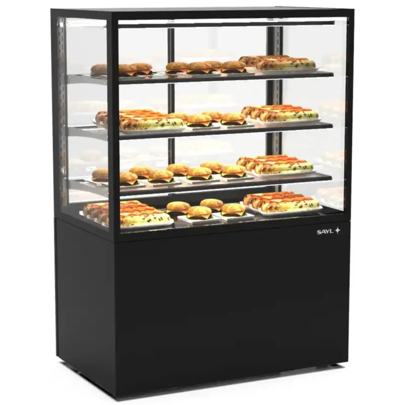 Speciale Aanbieding Warmhoudvitrine | INTEGRA | Zwart | 60°C/70°C | Geventileerd | 4 Niveaus | 1.55kW (230V) | Touchscreen | Wielen (Geremd) | 1000x600x1400(h)mm