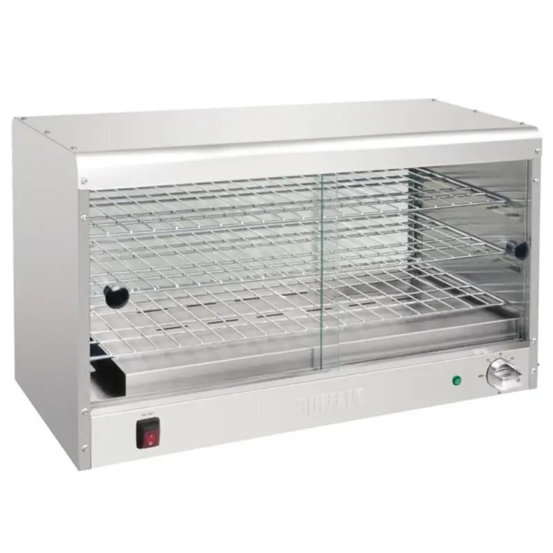 Goedkoop Warmhoudvitrine | RVS | 3 Niveaus | 30°C/90°C | 0.65kW (230V) | 744x363x433(h)mm