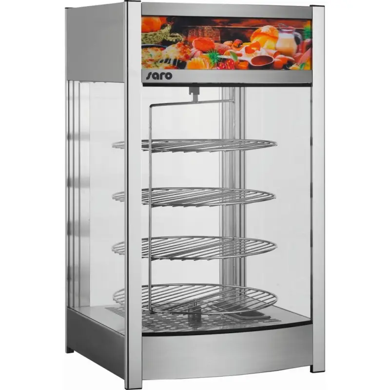 Shop Nu Warmhoudvitrine | RVS | NIKLAS 97L | 1.2kW | Verlicht display | 460x448x785(h)mm