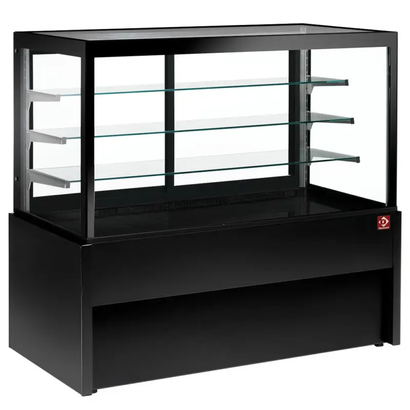 Warmhoudvitrine | Zwart | +30°C/+90°C | 4 Niveaus | 1.32kW | 1000x780x1380(h)mm Veilige Betaling