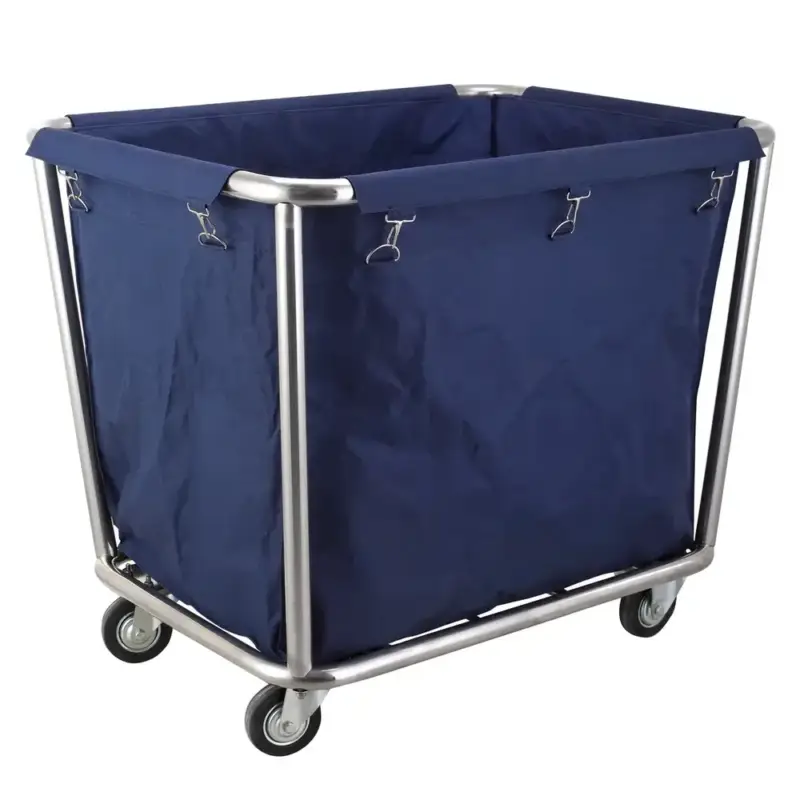 Wasgoedwagen | RVS | Afneembare Waszak | Wielen (Geremd) | 900x650x850(h)mm Beste Prijs