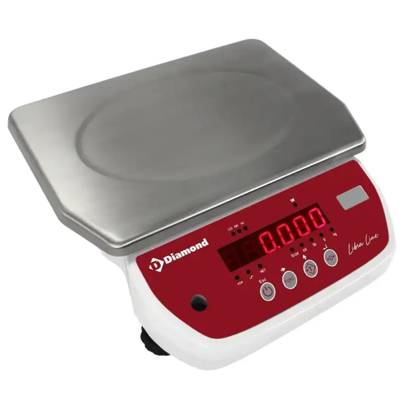 Keukenweegschaal | LIBRA LINE | Kunststof/RVS | Max. 6kg | 1g Nauwkeurig | Bedraad/Draadloos (Oplaadbaar) | Stof-/Waterdicht | 255x290x105(h)mm Nieuw