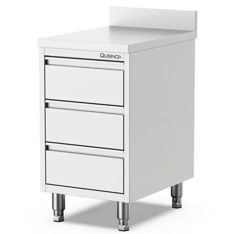 Werkbank | 600 LINE | RVS | 3 Laden | Achteropstand | 500x600x900(h)mm Goedkoop
