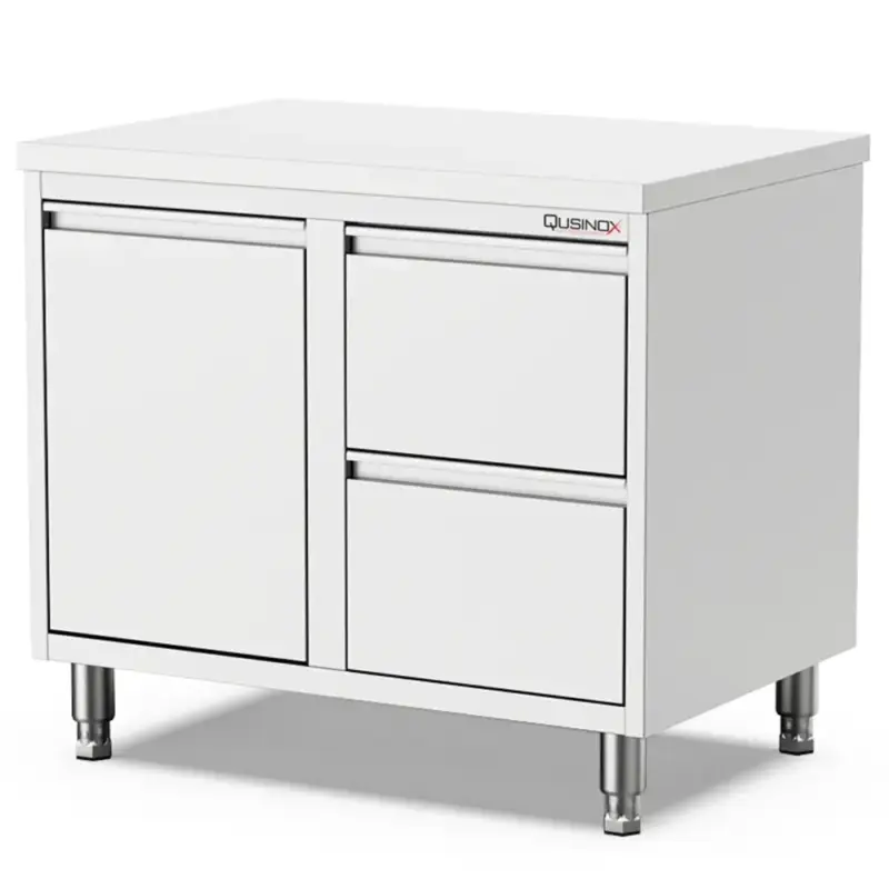 Alleen Vandaag Werkbank | 600 LINE | RVS | Kanteldeur+ Laden (Rechts) | 1000x600x900(h)mm