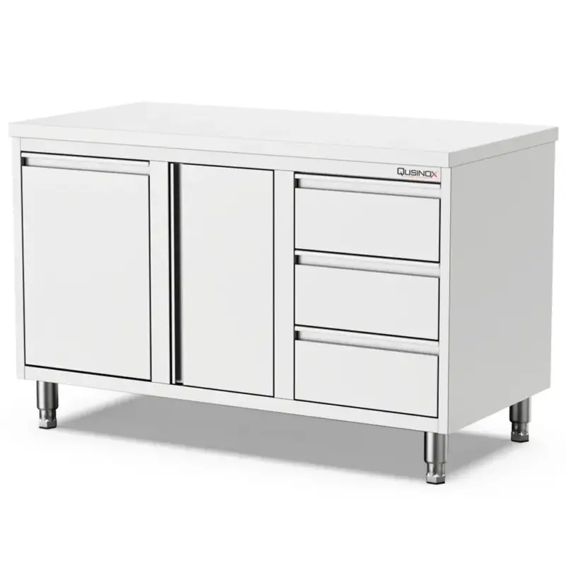 Korting Werkbank | 700 LINE | RVS | Kanteldeur + Draaideur + Laden (Rechts) | 1600x700x900(h)mm