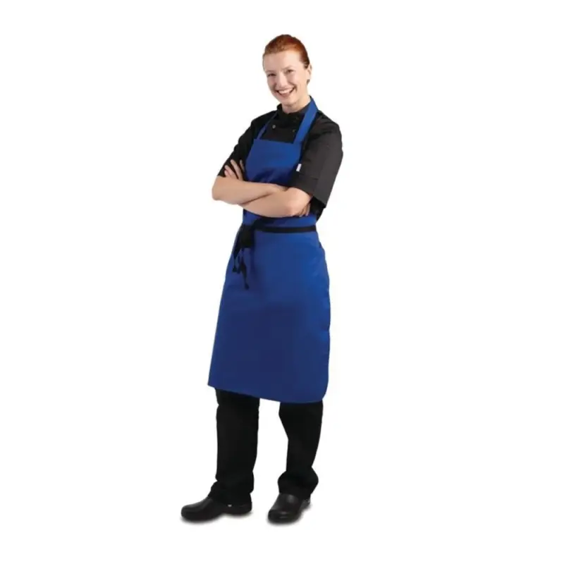 Finale Uitverkoop Whites halterschort kobaltblauw | Polyester/Katoen | 970(l)x710(b)mm
