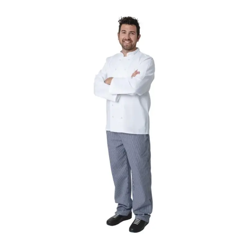 Direct Verzonden Whites Vegas koksbuis lange mouw wit | 80% polyester - 20% katoen