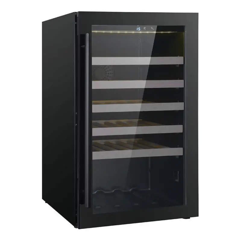 Hoge Kwaliteit Wijnkoelkast 118L | 49 flessen | Glas deur | 5 roosters | Geforceerd | 485x600x820(h)mm