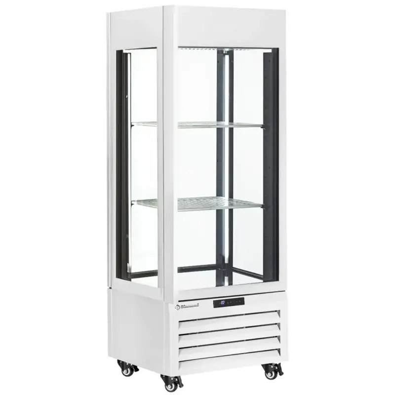 Wijnkoelvitrine | EXALTA | Energiezuinig | 440L (90x 75cl) | Wit | 1 Zone | 0°C/+10°C | Geforceerd | Wielen (Geremd) | 700x650x1900(h)mm Nieuw