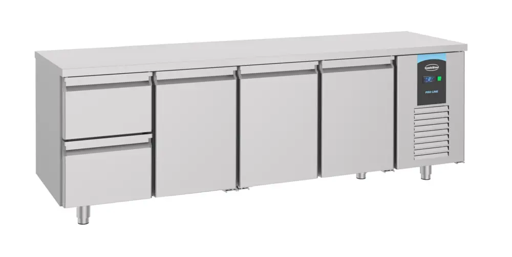 700 Koelwerkbank 3 Deuren 2 Laden EnergyLine | 230V | 2330x700x850(h)mm Weekendaanbieding