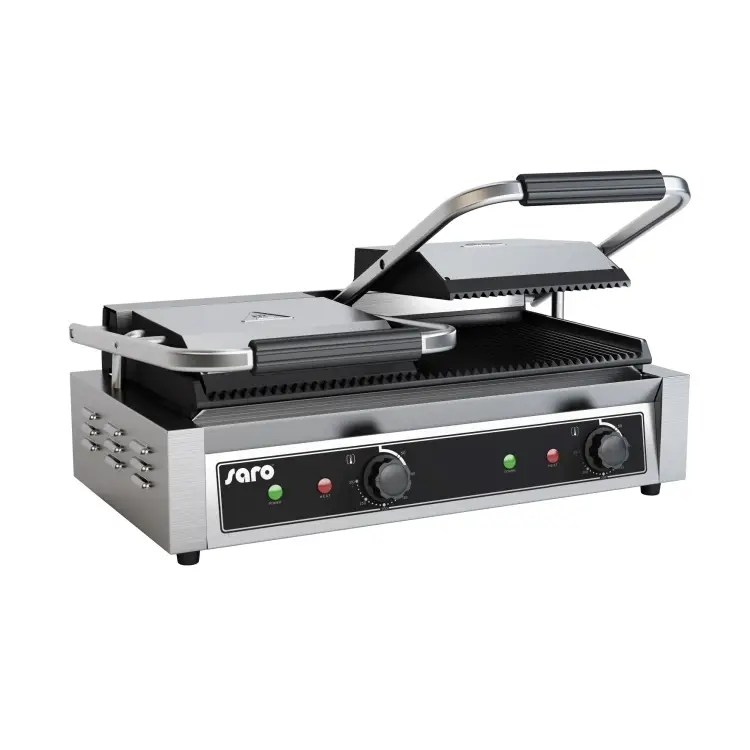 Alleen Vandaag Contactgrill Elektrische| Geribde Platen | 230V/3.6kW | 580x410x(H)19cm
