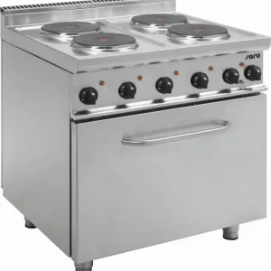 Exclusieve Aanbieding Elektrisch Kooktoestel met 4 Pitten| GN 2/1 Oven | 400V/15.9kW | 80x70x(H)85cm