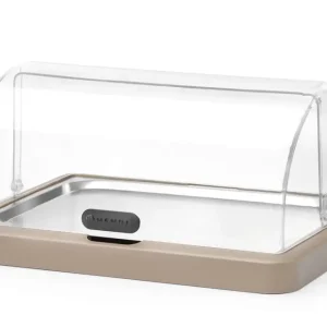 Duo UNIQ Enkele roll-top koelvitrine met koelelementen beige | 871966 Speciale Aanbieding