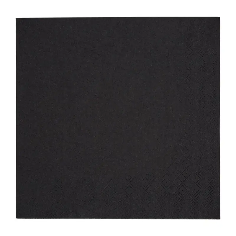 Korting Fiesta Dinerservetten 1/4 vouw zwart 3-laags | 40x40cm. | 1000 stuks
