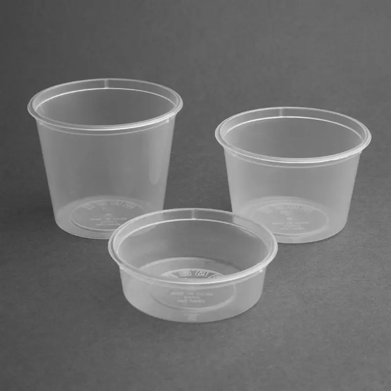 Flitsaanbieding Fiesta Recyclebare plastic magnetronbestendige delicatessenpotten 150 ml / groot | 100 stuks