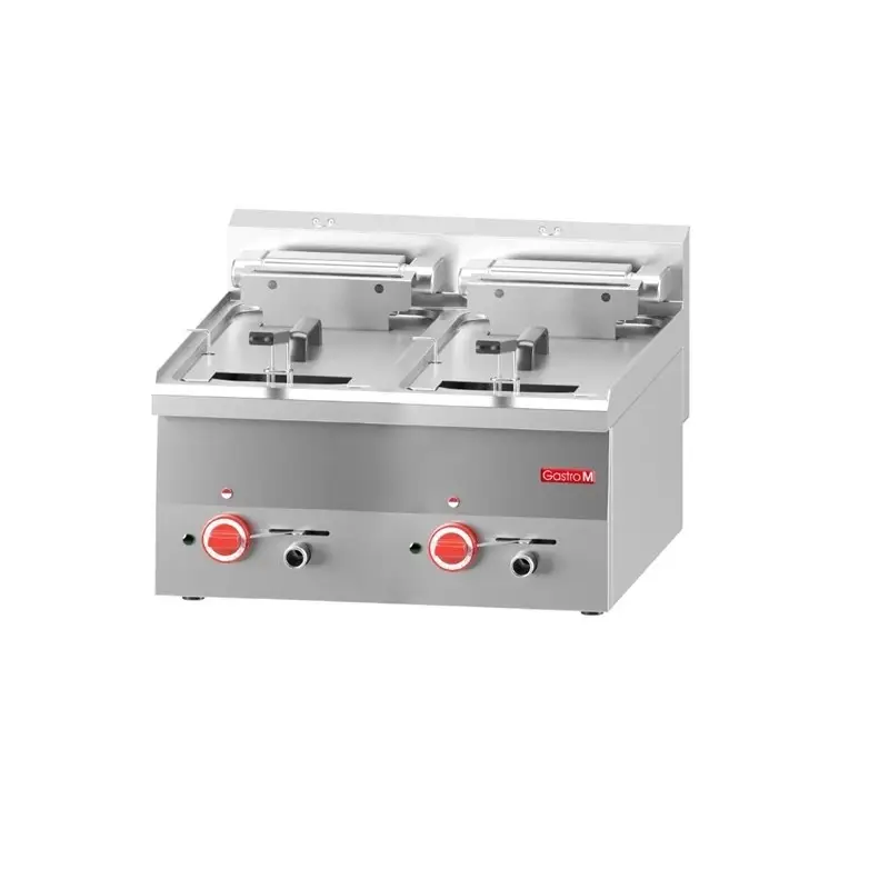GastroM Friteuse met aftapkraan 2x 10 liter 600 Serie | 15kW | 400V Nieuw