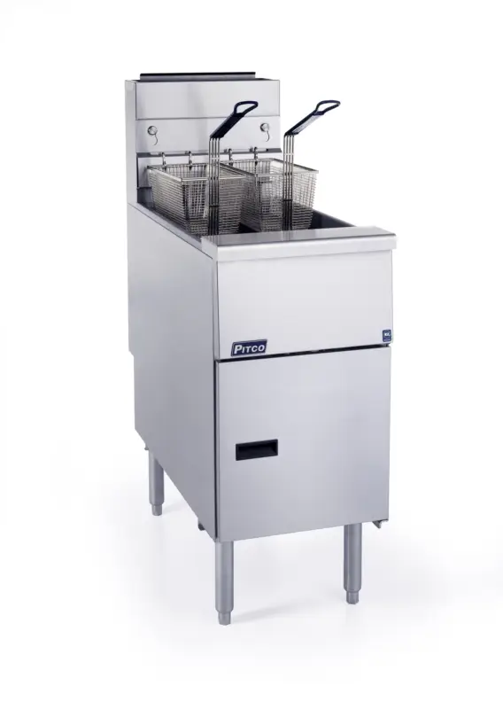 Tijdelijk Beschikbaar Pitco Friteuse met aftapkraan op aardgas 18 liter (NL) | 20.5kW | 397x813xH864/1197mm. | VF35-ES