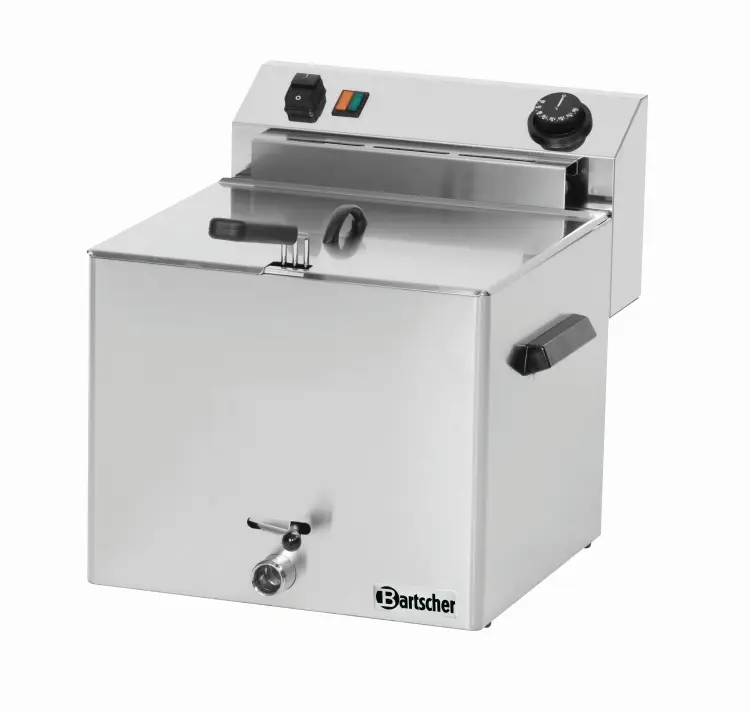 Friteuse met aftapkraan 10 Liter Professional |400V / 8,1kW | 450x390xH375m Express Levering