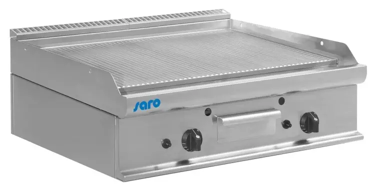 Aanbieding Bakplaat Op Gas | Geribde Plaat | 12 kW Gas | 80x70x(H)27cm