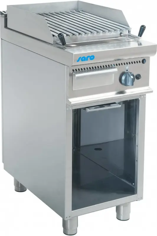 Lavasteen Grill op Gas met Onderbouw | 8kW Gas |40x70x(H)85cm Gratis Retour