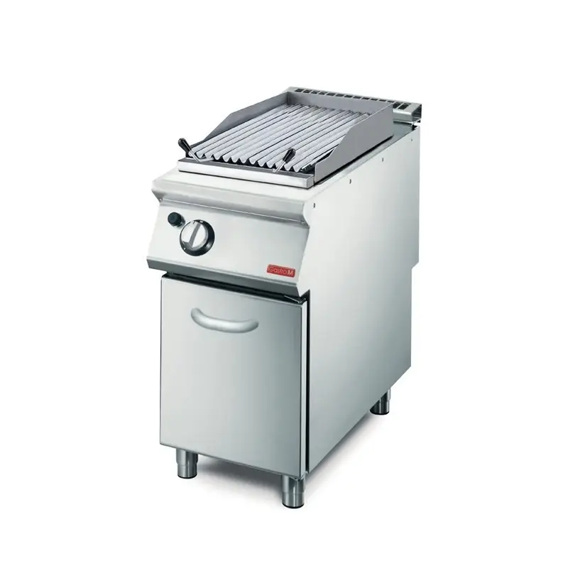 Aardgas Lavasteen Grill met 1 Zone en Onderstel | 7,6kW | 40x70x(H)85cm Speciale Aanbieding