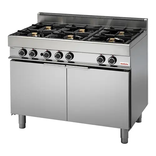 Beperkte Voorraad Aardgas Fornuis met 6 Branders en Gasoven | 33.3kW Gas |110x65x(H)85cm