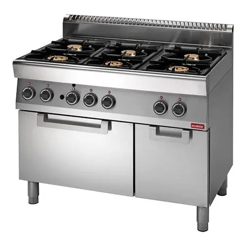 Aardgas Fornuis met6 Branders en Gasoven | 30.8kW Gas | 85(H)x110x70 cm. Must-Have