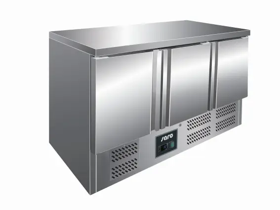 Koelwerkbank met 3 deuren | Model VIVIA S 401 | 1365x700xH870-890 mm.| Direct Verzonden
