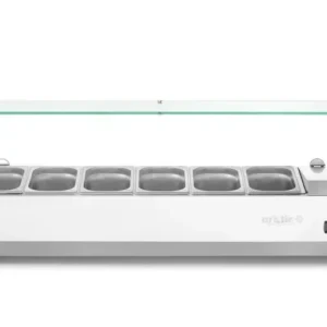 Voordeelprijs Hendi Opzetkoelvitrine met 7x 1/4 GN | 1505x335xH430mm