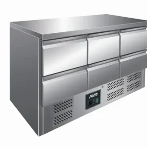 Saro Koelwerkbank met 6 Lades |VIVIA S 903 S/S TOP | 6x 1/2 | 136,8x70x(H)87-89cm Exclusieve Aanbieding