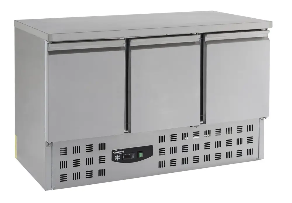 Rechtstreeks Van De Fabrikant Koelwerkbank met 3 deuren RVS | +2 / +8°C| 1365x700xH875mm.