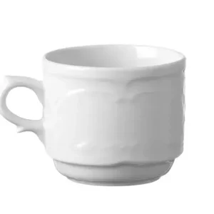 Betrouwbaar Flora espressokop | 12cl - Ø65mm | Wit hotelporselein